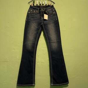Stella in Dreams Mid-Rise Butterfly Wing Bootcut Jeans
